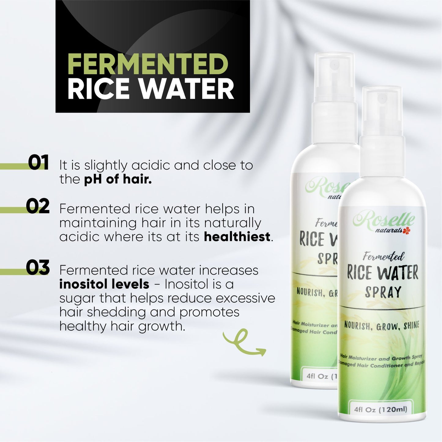 Fermented Rice Water Spray and Hair Conditioner image 2