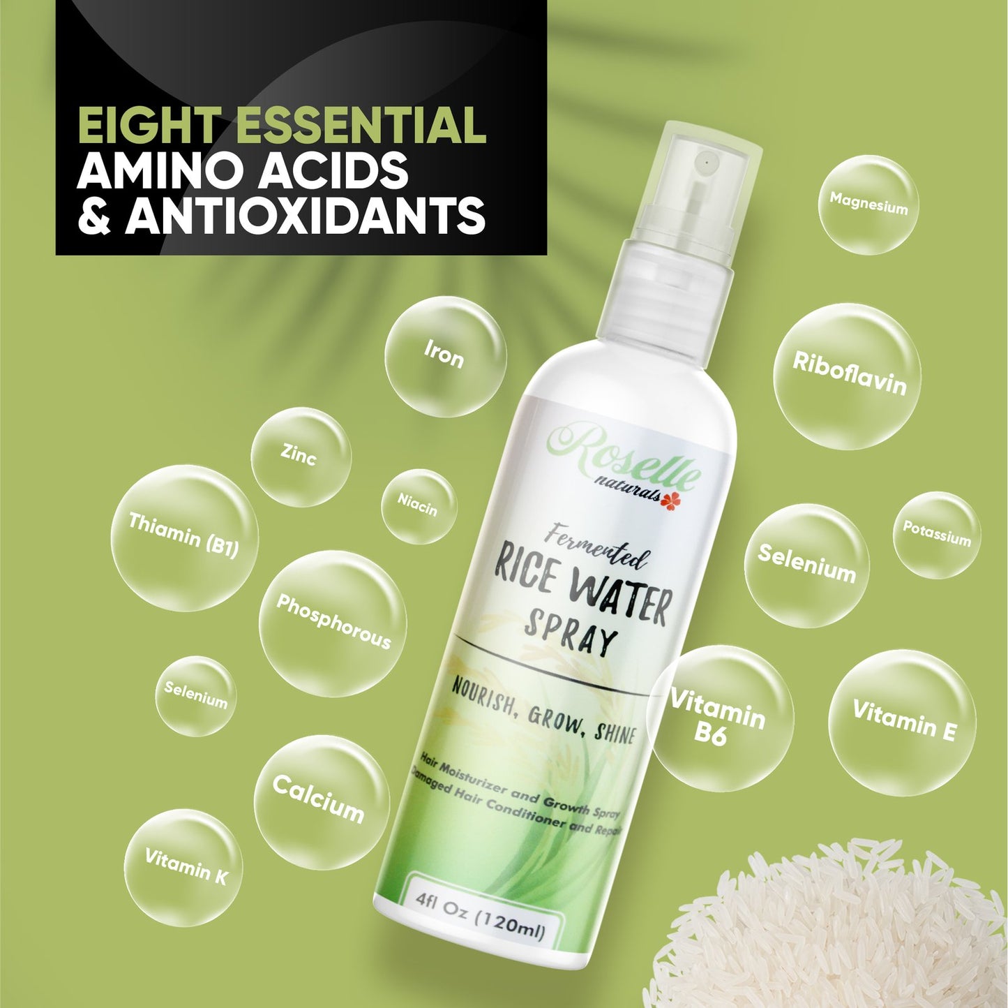 Fermented Rice Water Spray and Hair Conditioner image 5