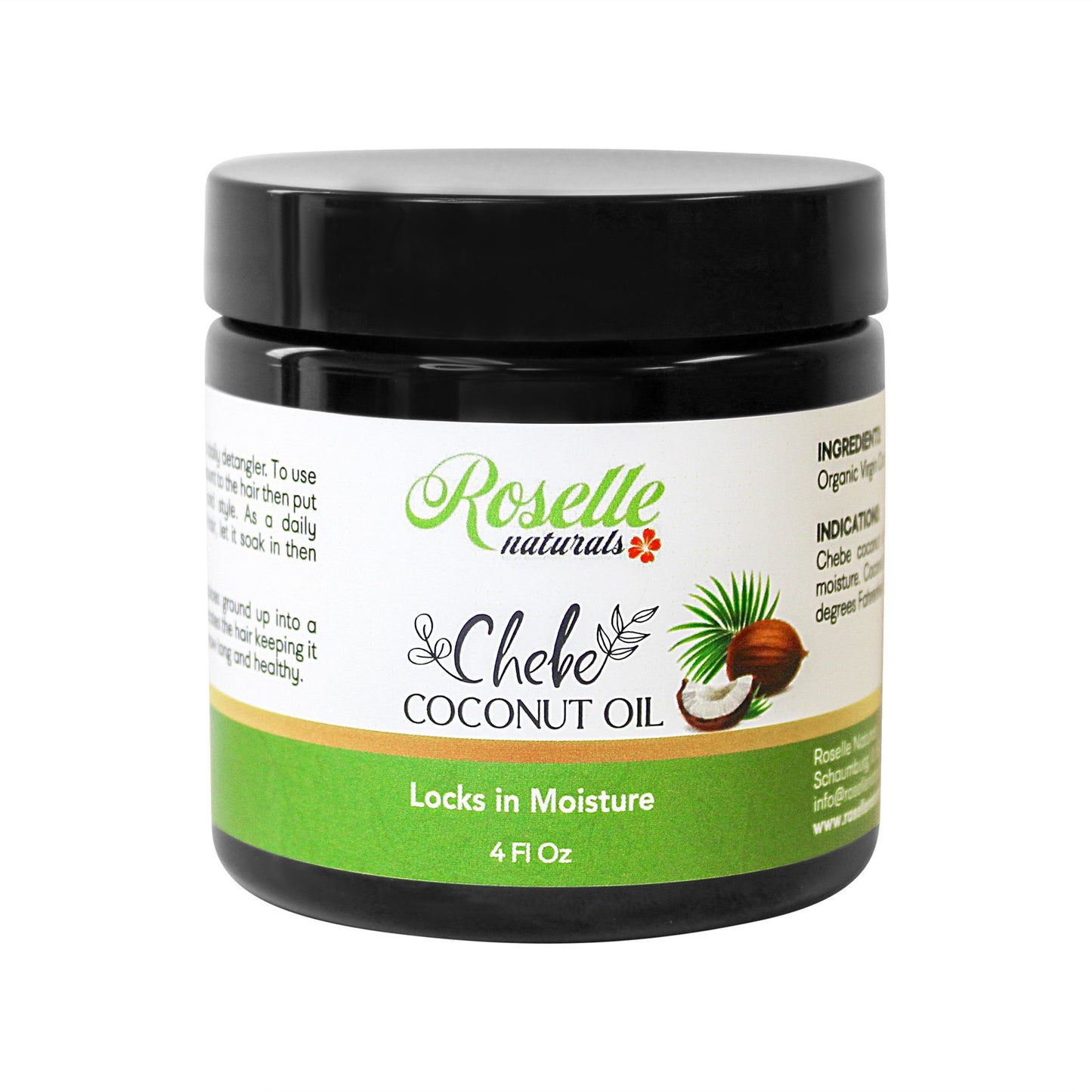 Chebe Coconut Oil. Made with authentic Chebe Powder from Chad. 4oz image 0