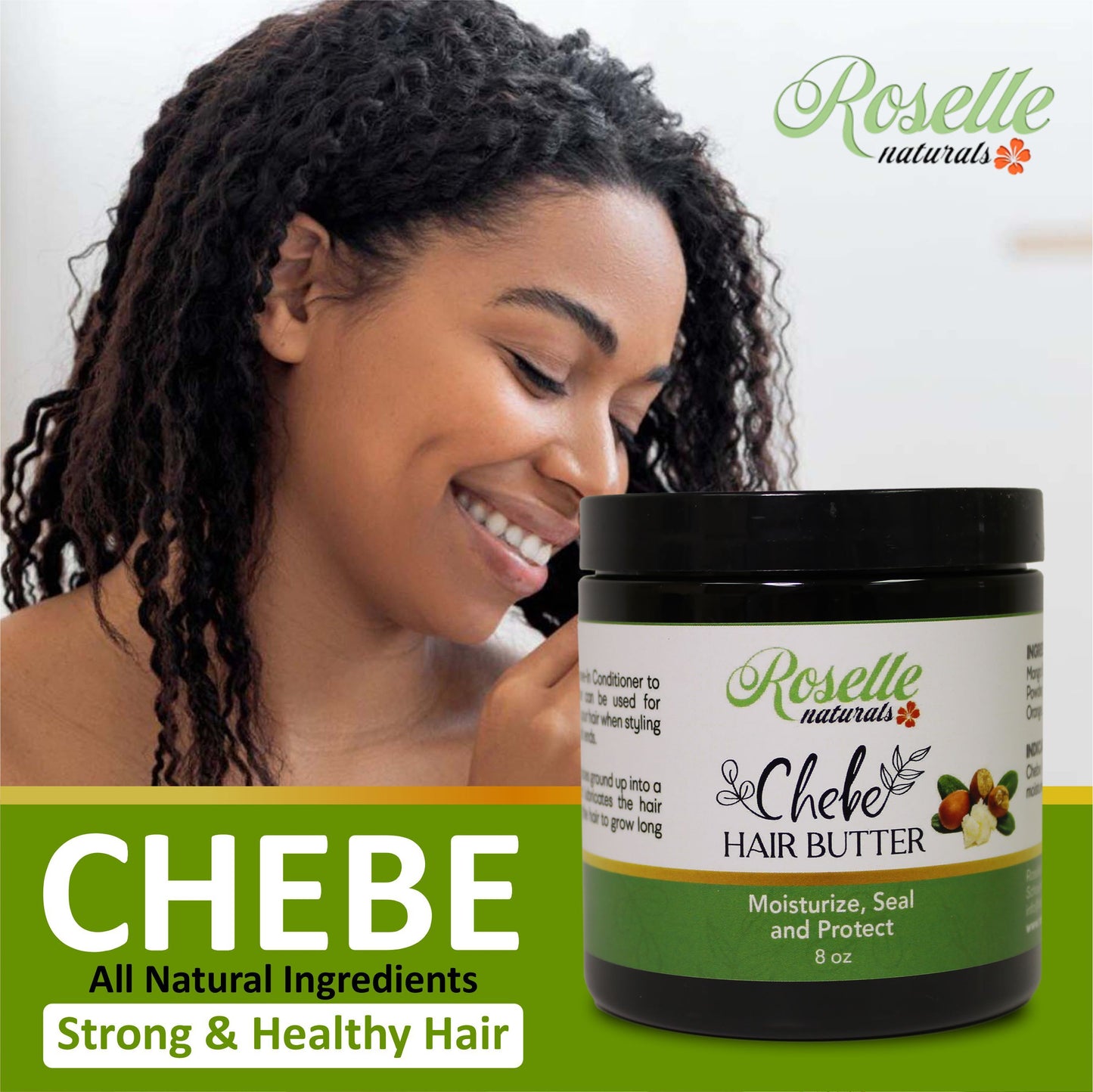 Chebe Hair Butter. Moisturizing creme made with authentic Chebe from Chad