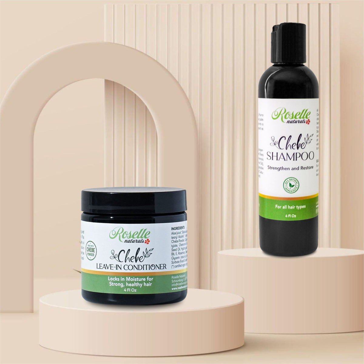 Chebe Super Moisturizing Shampoo and Conditioner Combo Pack. All natural Chebe Shampoo and Chebe Leave-in Conditioner Value Pack 4oz. Save when you buy both image 1