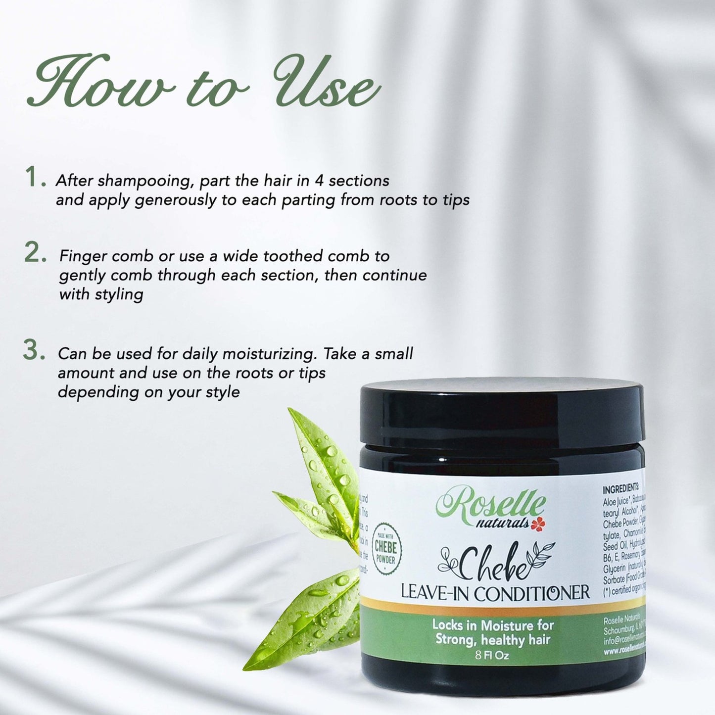 Chebe Leave-In Conditioner. Made with authentic Chebe Powder from Chad image 2